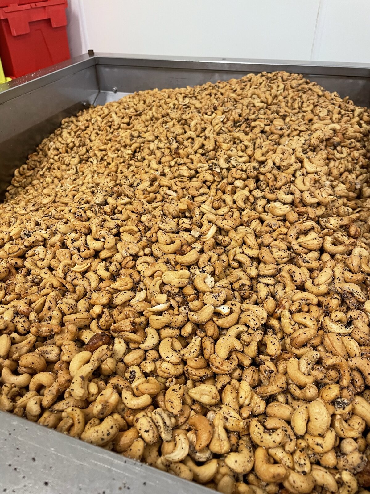 Seasoned cashews prepared at Yummy Yum