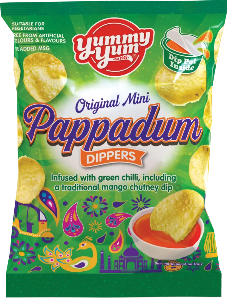 Yummy Yum Original Mini Pappadum Dippers pack